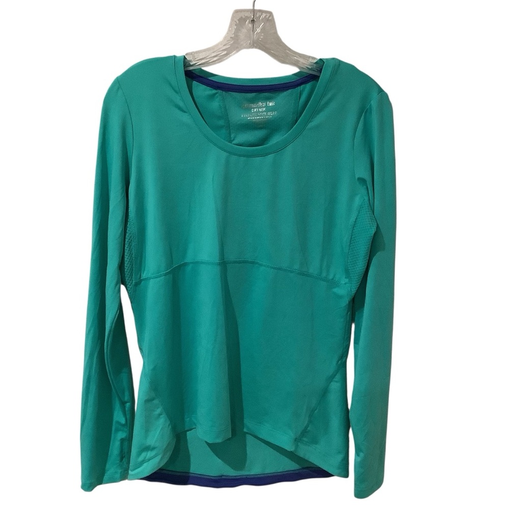 Marika Women’s Teal Long Sleeve Running, Group Fitness Workout Top MED